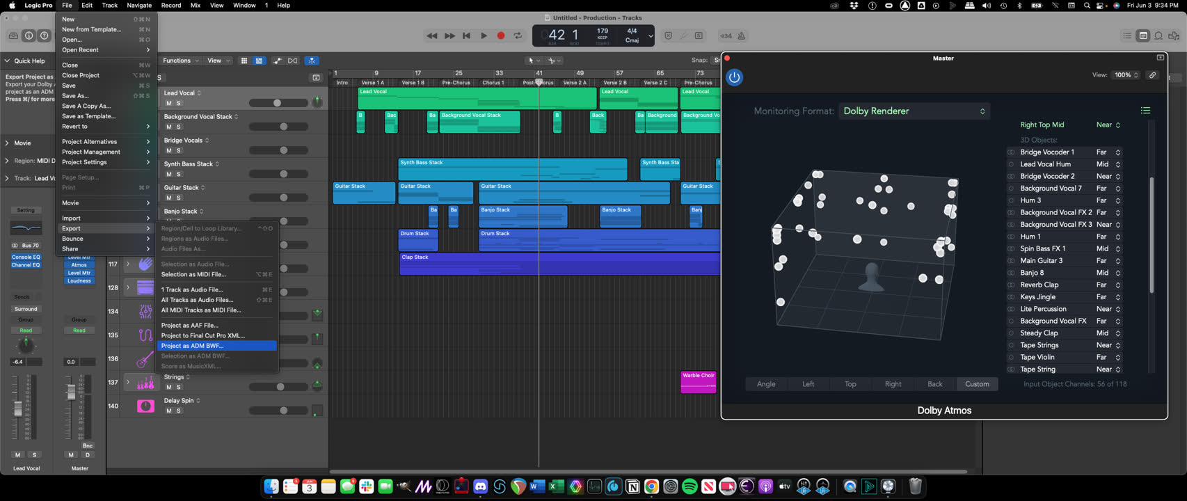 Logic Pro Spatial Audio Workflow