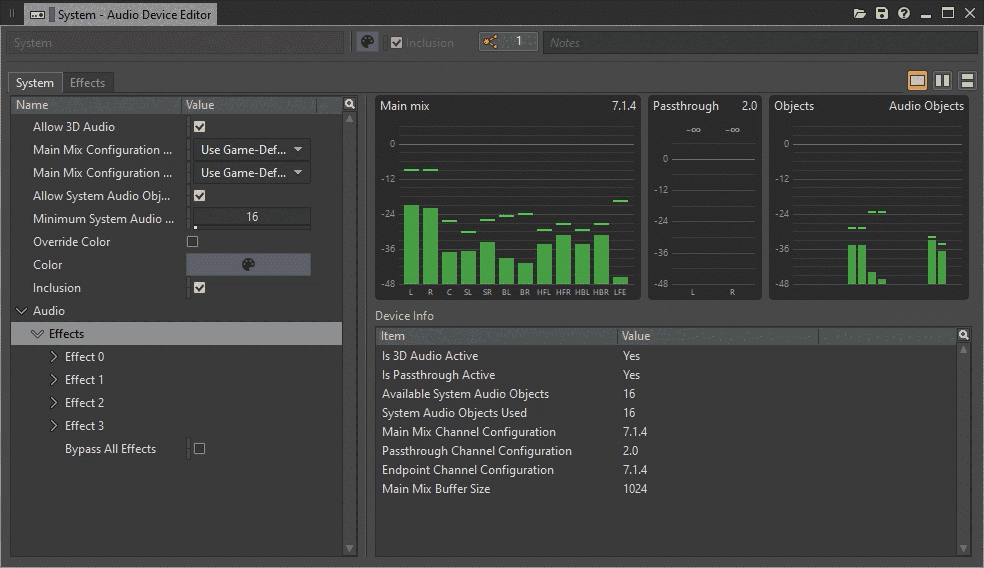 Wwise 16 objects